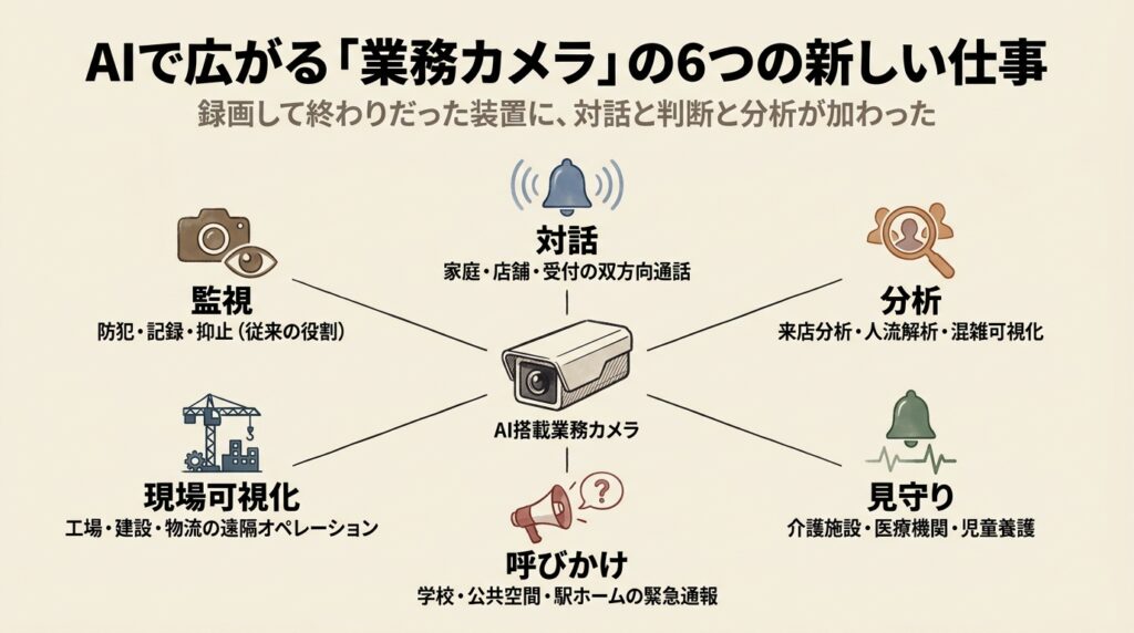 AIで広がる業務カメラの6つの新しい仕事