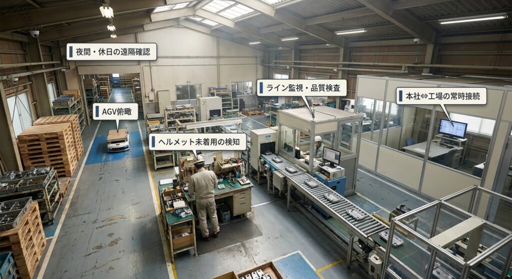 工場AIカメラの活用シーン