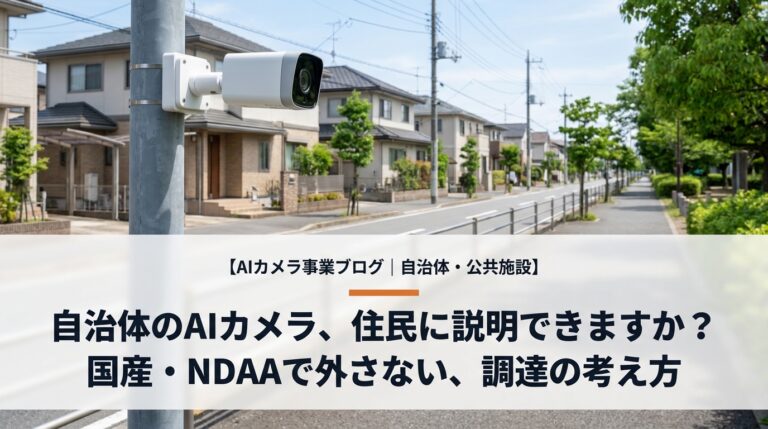 自治体のAIカメラ、住民に「なぜこれを選んだか」を説明できますか？