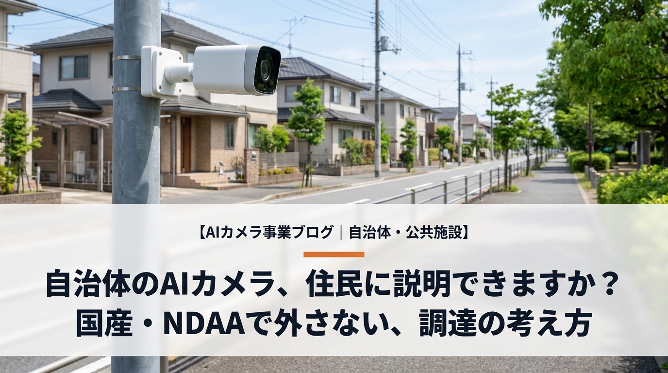 自治体のAIカメラ、住民に「なぜこれを選んだか」を説明できますか?