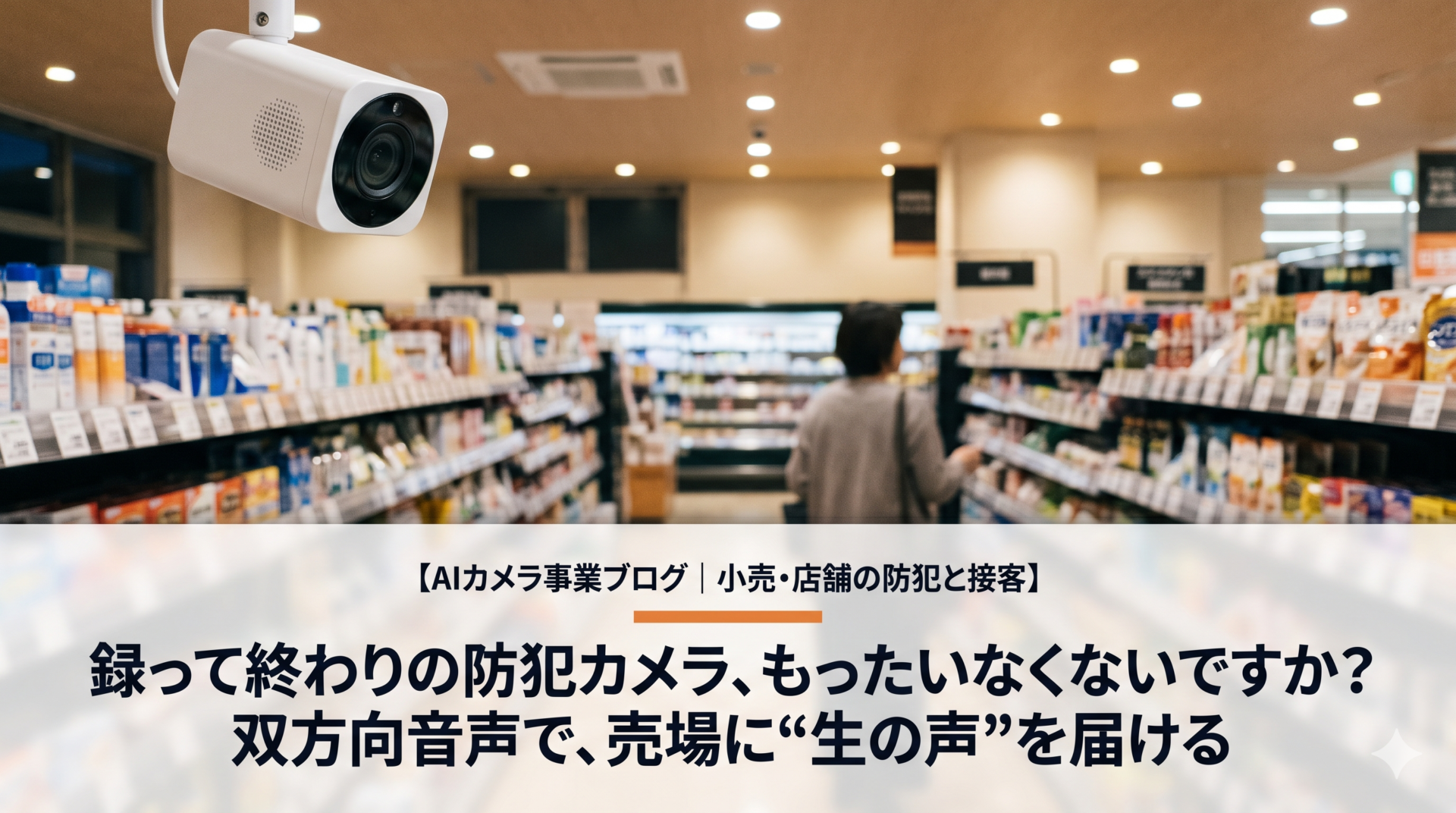 録って終わりの防犯カメラ、もったいなくないですか?売場に“生の声”を届ける双方向音声という選択【小売・店舗】
