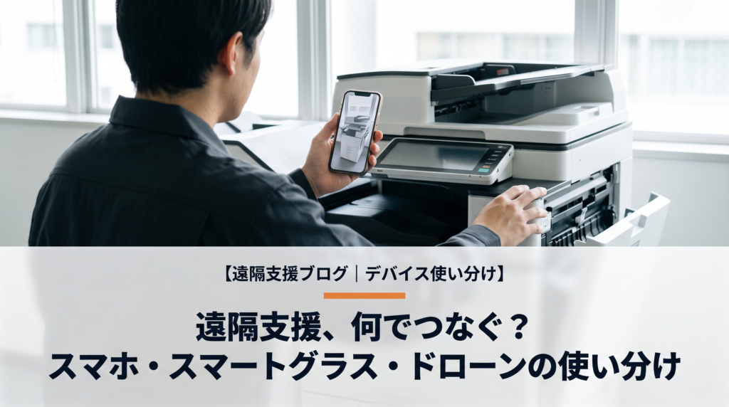 遠隔支援のデバイス使い分け完全ガイド｜スマホ・スマートグラス・ドローンまで完全網羅