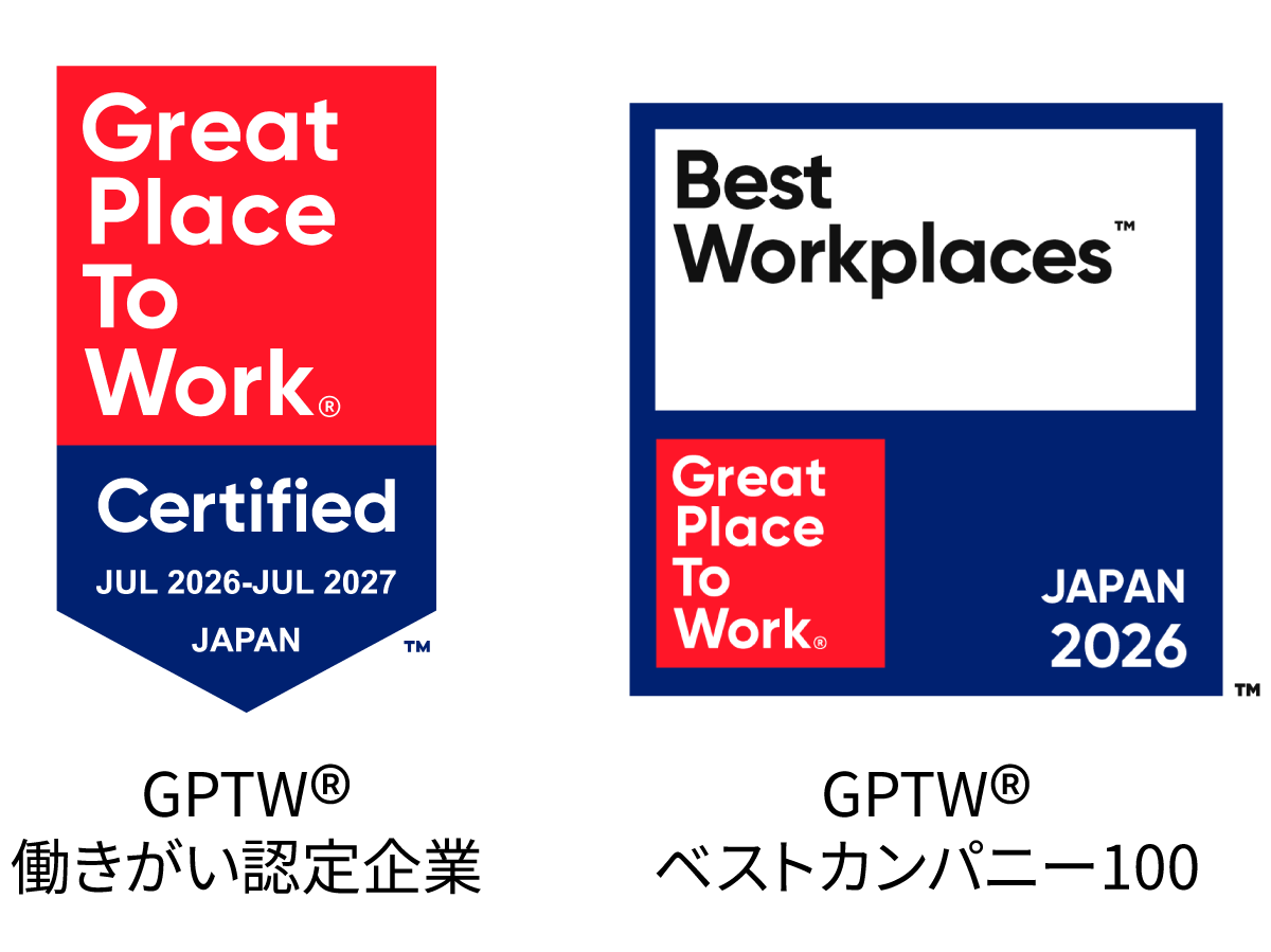 Great Place to Work®（GPTW®）3年連続「働きがいのある会社」認定 2026年版GPTW®「働きがいのある会社」ベストカンパニー100